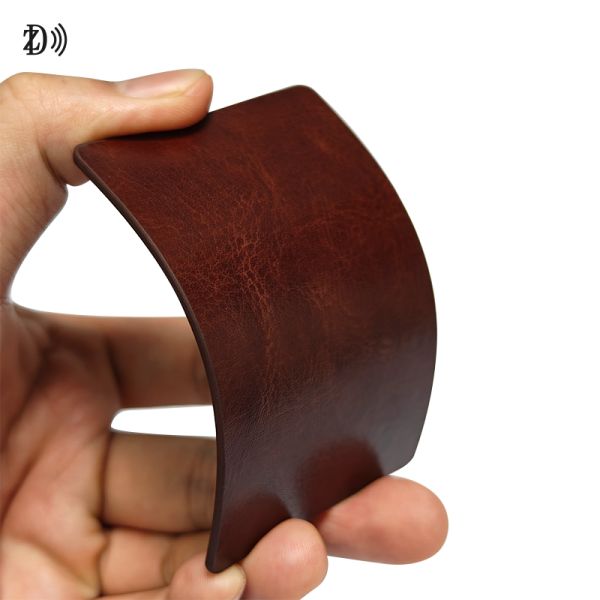 Customized Printable Leather Surface Card 13.56Mhz RFID NFC Cards Blank Leather Business Cards