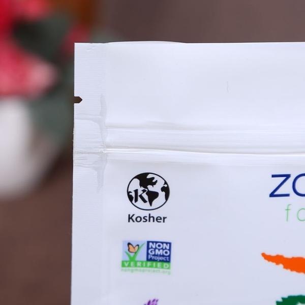 Aluminum Foil Food Packaging Bags Top Zip Security Gravure Printing For Dog Treats