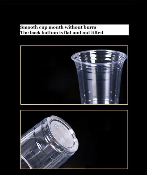 Copo transparente de PLA φ90mm 16oz Copo compostable Amigo del medio ambiente