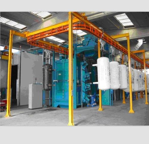 Spinner Hanger Shot Blasting Machines , Wheel Blasting Machine For Aluminium Cars Rims