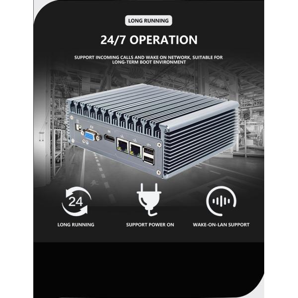 Pocket Desktop Mini Computer Celeron J4125 I5-4200U 4core DDR4 Dual LAN HD VGA 6RS232