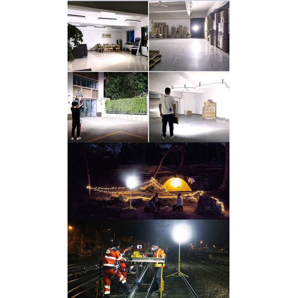 High-Power Portable Charging Floodlight  Adjustable Emergency Lighting Camping, Construction Sites, Home Use