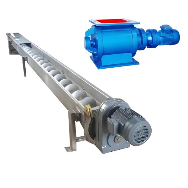U-Tube Spiral Conveyor For Granular  Powder Food With Industrial-Grade Easy-Cleaning And Inclined Design