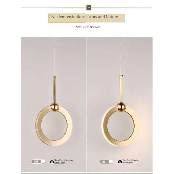 Pantalón circular minimalista Decorativo de la residencia lámparas modernas simples Hotel Restaurante Comedor Al lado de la cama Café Bar Lámpara de lámpara