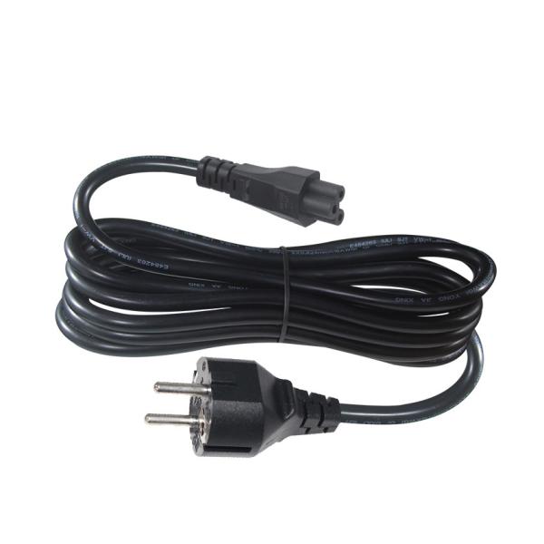 CEE 77 to C5 Power Cord 6ft 10A 120V Black PVC
