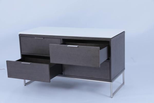 TV Stand Sideboard Dresser Cabinet With 4 Drawers For Hotel Home Apartment