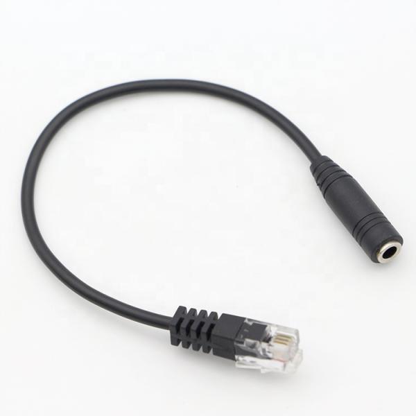 CUSTOM RJ9 RJ10 to Female 3.5mm Audio Jack Headset Adapter Cable for Office Phone