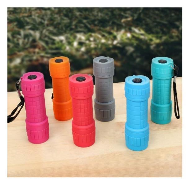 Dry Battery High Powered Flashlight , Torch Light Lamp 20 Lumens 12 Months Warranty