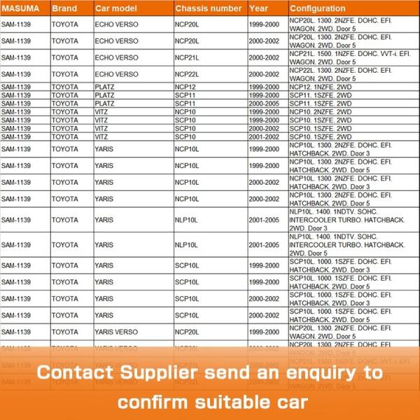 Amortisseurs de vibrations de voiture absorbant les chocs pour Toyota Echo Verso NCP20L 1AZFE 48609-52020