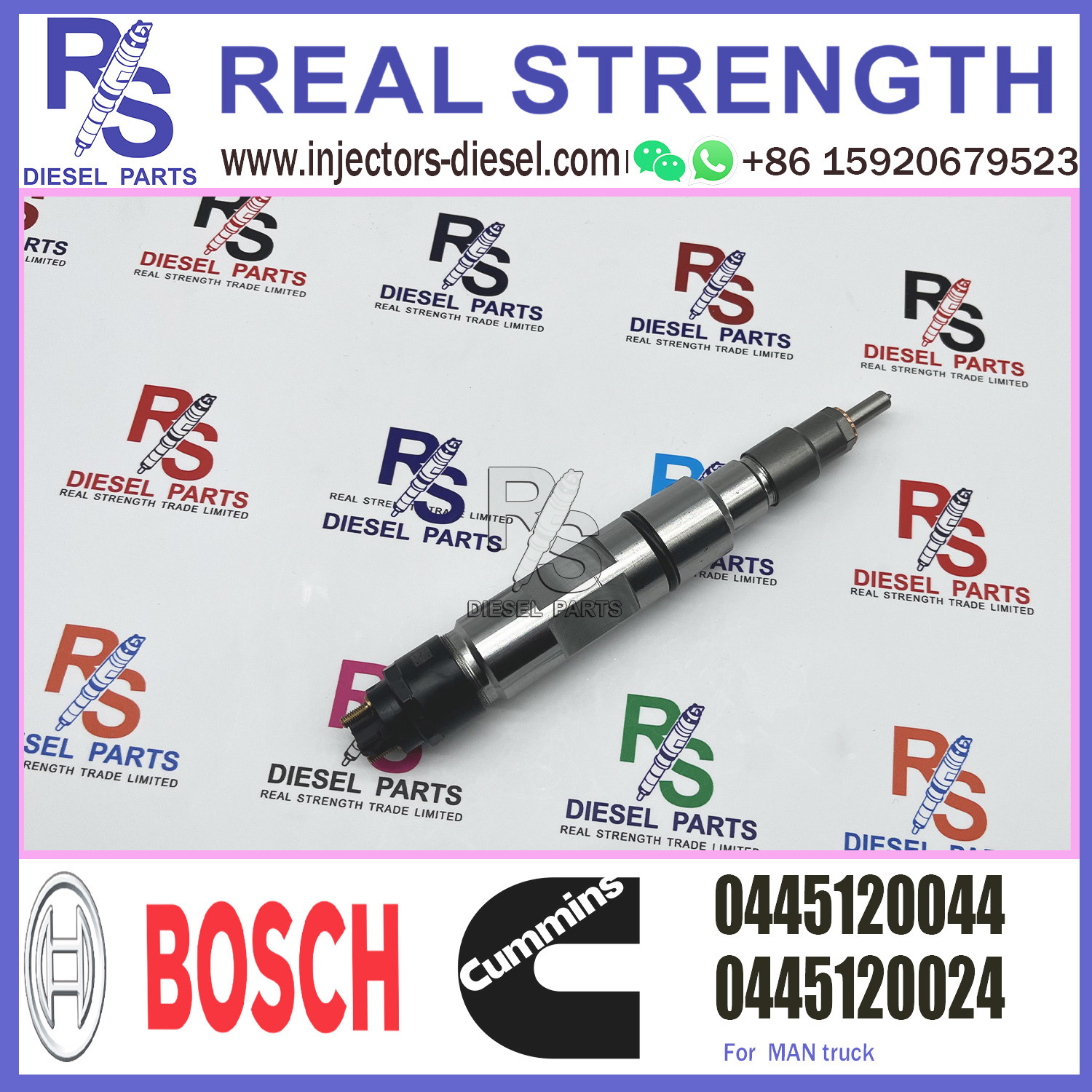 Инжектор 0445120044 коллектора системы впрыска топлива BOSCH дизельный для тележки TGA-24-480 ЧЕЛОВЕКА