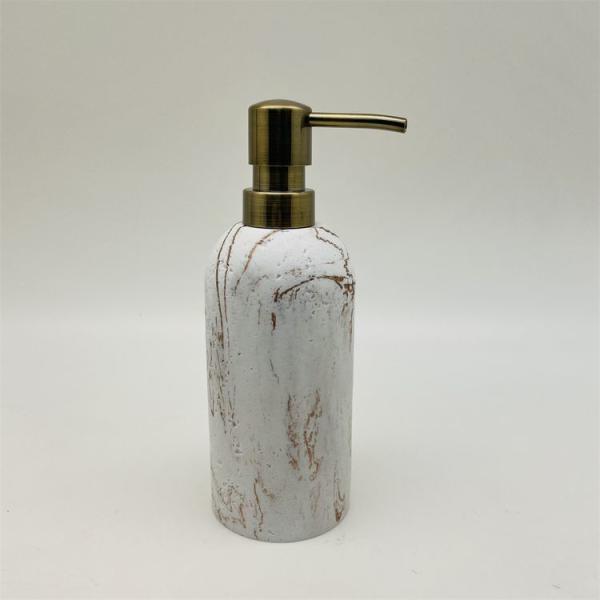 Marble Print Look Sand Stone Bathroom Accessories Set For Bathroom Cleaning
