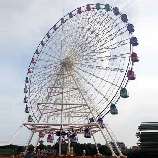 50m Fairground Ferris Wheel , Sky Rider Ferris Wheel Aluminum Alloy Cockpit