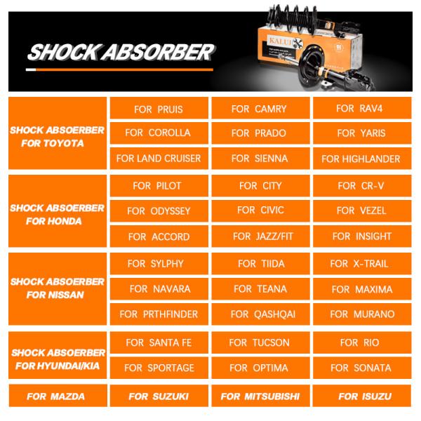 333388 48510-47040 48510-47041 48510-49495 Auto Shock Absorbers To-yota Pruis NHW20