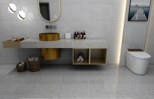 Gray 400x400mm Non-Slip Matte Ceramic Rustic Floor Tile