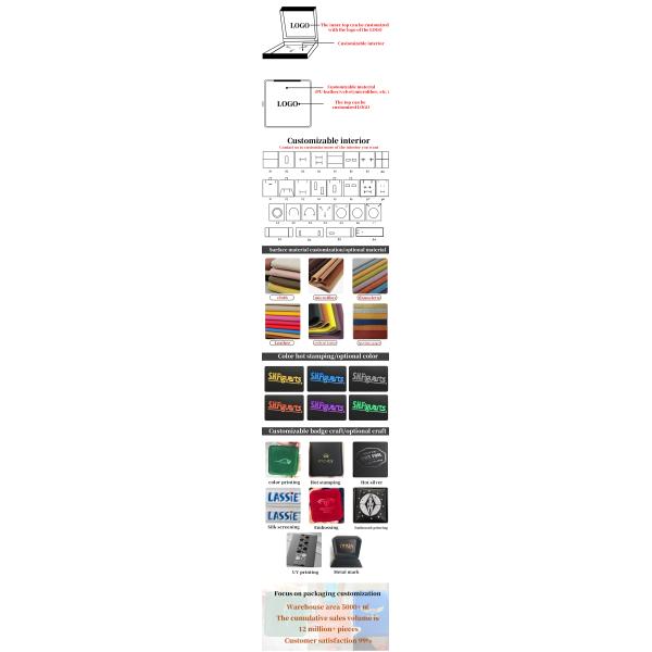 Espacio portátil y espacioso Falsos organizador de joyas de cuero Caja de envases multicelulares