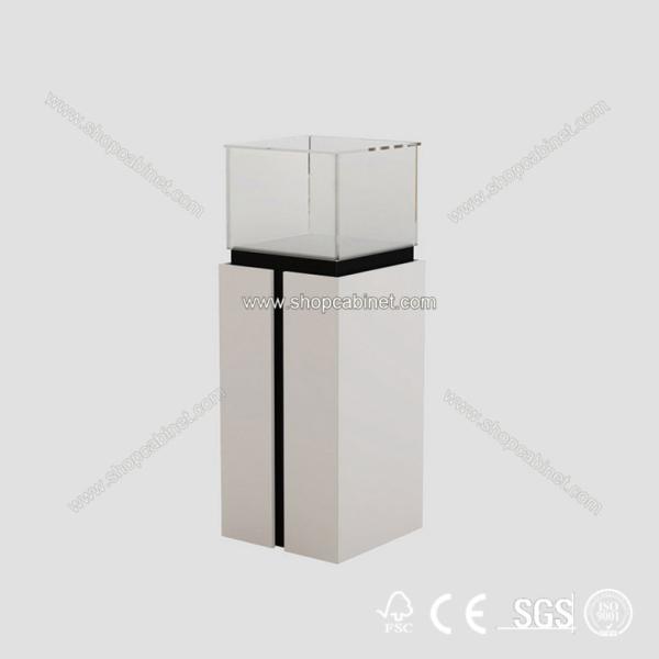 Hot sale wooden and glass watch jewelry showcase with LED lighting