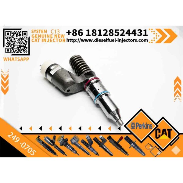 Caterpillar Original Diesel Fuel Injector 249-0705 244-7695 New for C13 Excavator Engine Parts