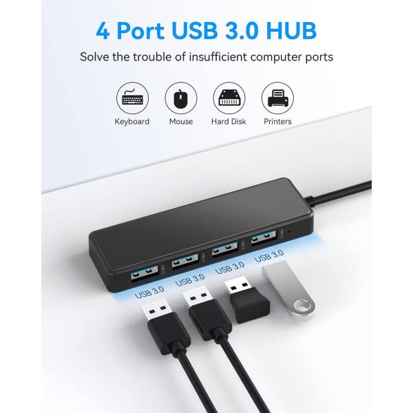 4 порта USB C Хаб Адаптер USB 3.0 Хаб Ультра стройный портативный Хаб передачи данных