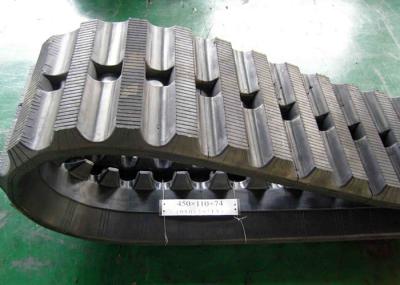 Black Color 74 Link Dumper Rubber Tracks For Yanmar C50R / Takeuchi TCR50