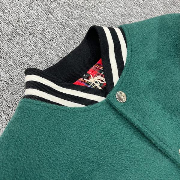 Chenille Embroidery Logo Leather Sleeve Varsity Jacket For Men Custom Design