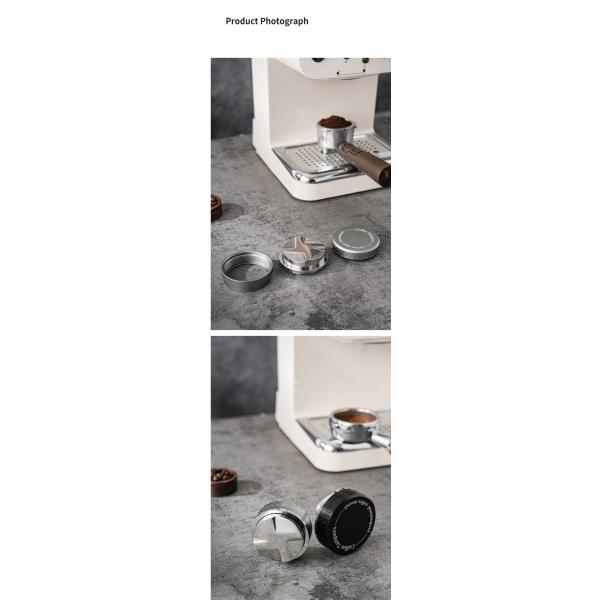 Adjustable Depth Coffee Dispenser 58mm Metal Set for Coffee Tea Tools Type Coffee Tampers