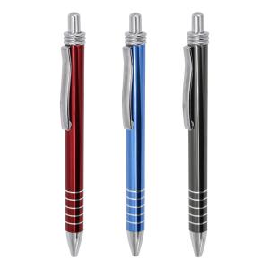 Professional Aluminum Ball Pen School Stationary 1.0mm Retractable Ballpoint Pen