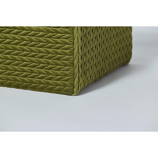 Green Velvet Solid Wood Bedroom Ottoman Bench , Bedroom Storage Stool