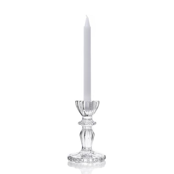 Customized Transparent Glass Candle Holder , Candelabra Candle Holder For Hotel