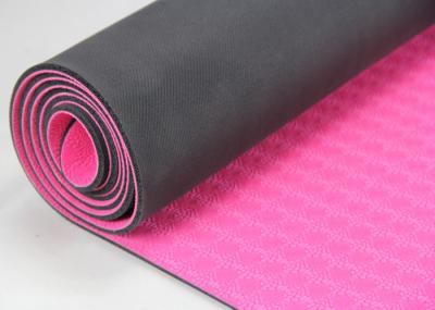 Durable Gym Exercise Mat , TPE Surface Yoga Sweat Mat Unique Texture