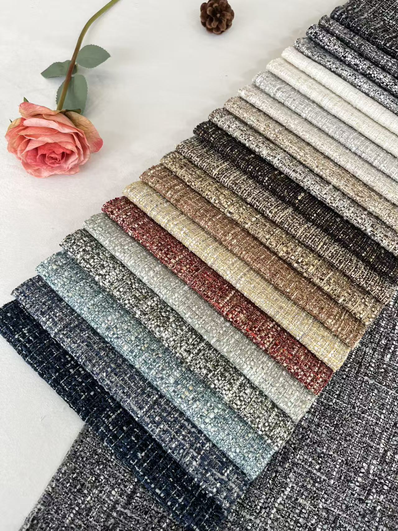 390GSM woven line looks sofa fabric for home decoration