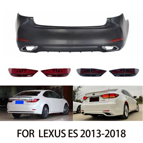 PP New Model Upgrade Kit F-sport Facelift Headlight Taillight Bumper Body Kit for LEXUS ES200 ES250 ES350 2013 -2017 to 2021