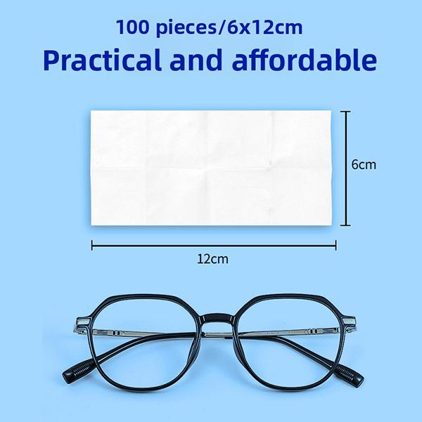 Customized Packaging 6*12cm Lens Wipes for Eyeglass
