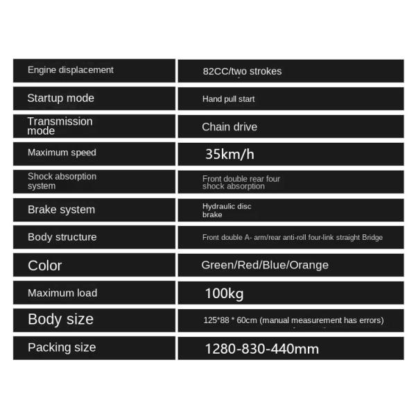 GO-Karts Adult off-road kart, fuel kart，Kincardine car support OEM