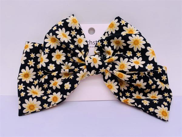 Patterned Alligator Clip Bows Hair Claw Durable For Festival