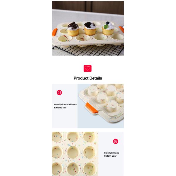 УПРАВЛЕНИЕ ПО САНИТАРНОМУ НАДЗОРУ ЗА КАЧЕСТВОМ ПИЩЕВЫХ ПРОДУКТОВ И МЕДИКАМЕНТОВ одобрило красочный лоток булочки силикона 12 полостей