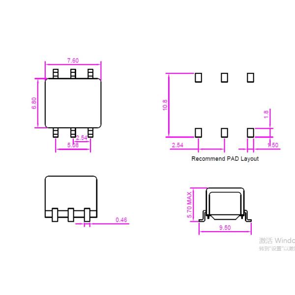 Мини поток РФ микроволны трансформатора цепей соединил одиночную фазу балун РФТ-058СГ
