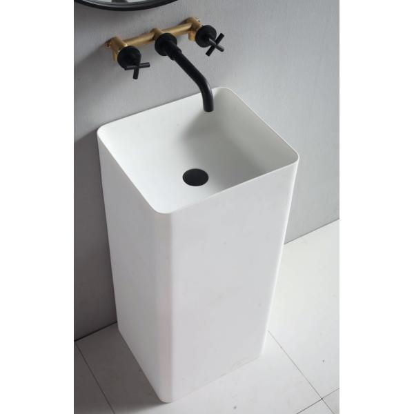 Eco-friendly Bathroom Hand Wash Basin with Solid Surface Material and Customized Size