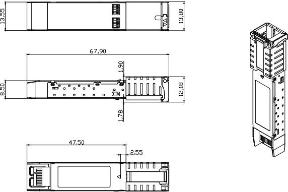 Модуль приемопередатчика Huawei XGPON XGSPON комбинированный 2x11 22PIN OLT SFP+