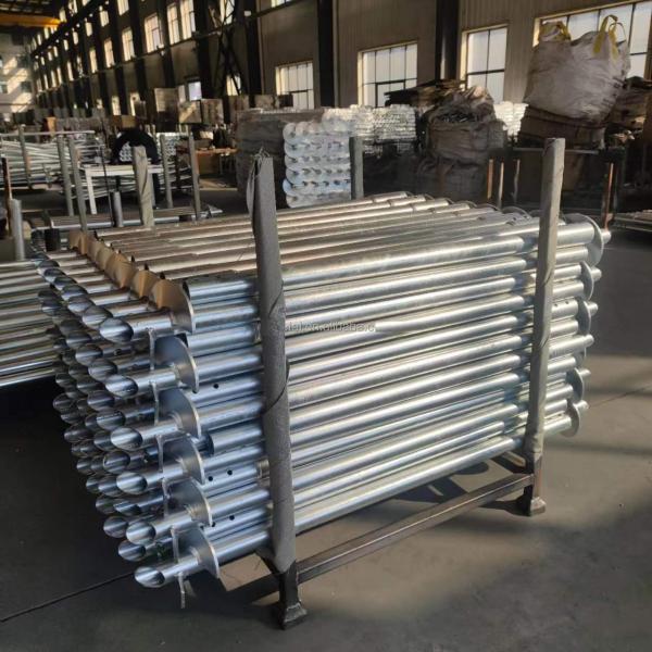 Construction Engineering Hot Dip Galvanized Round Pipe Helical Piles Q355