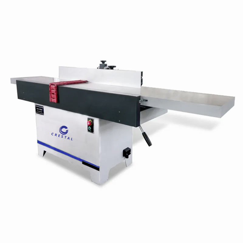 Helical Cutterhead Planer Machine with Cast Iron Worktables and Tilting Fence for Smooth Woodworking
