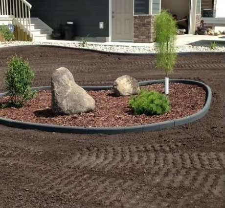 Flexible Recycled Rubber Granules Landscape Edging, UV-Resistant, Bendable Up To 70° For Garden Borders