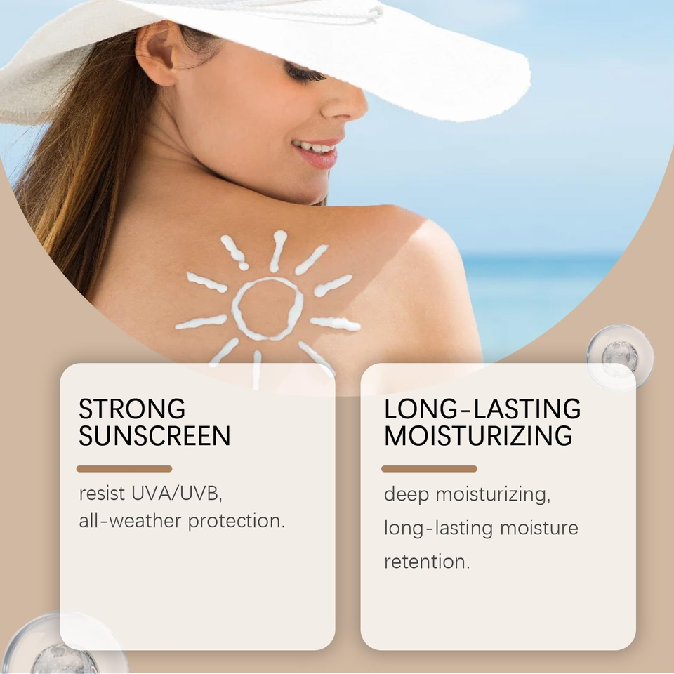 OEM ODM Brand Customized Sunscreen Natural Grass Food Fresh Beef Fat Halal Zinc Sunscreen Mineral Spf 50 Sunscreen Sunscreen