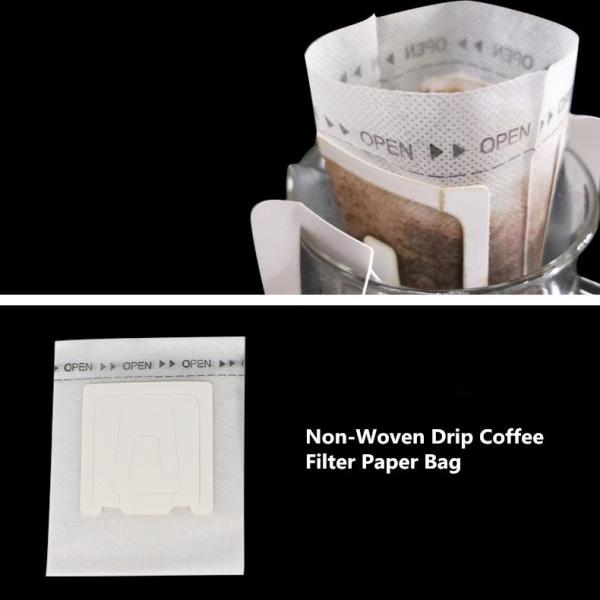 Non Woven Paper Cotton Drip Coffee Filter Bags 3 Side Seal Food Grade Customized Size