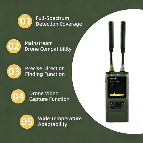 Lightweight Portable Drone Detector with Fast Charging and ≥7-Hour Battery Life for UAV and FPV Detection