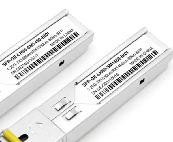 Conector BIDI do SC do transceptor 1.25G SFP 80km da fibra de TX1550nm/RX1490nm SFP