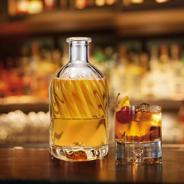 Sealing Type CORK 500ml Transparent Round Empty Flint Glass Liquor Wine Vodka Bottle