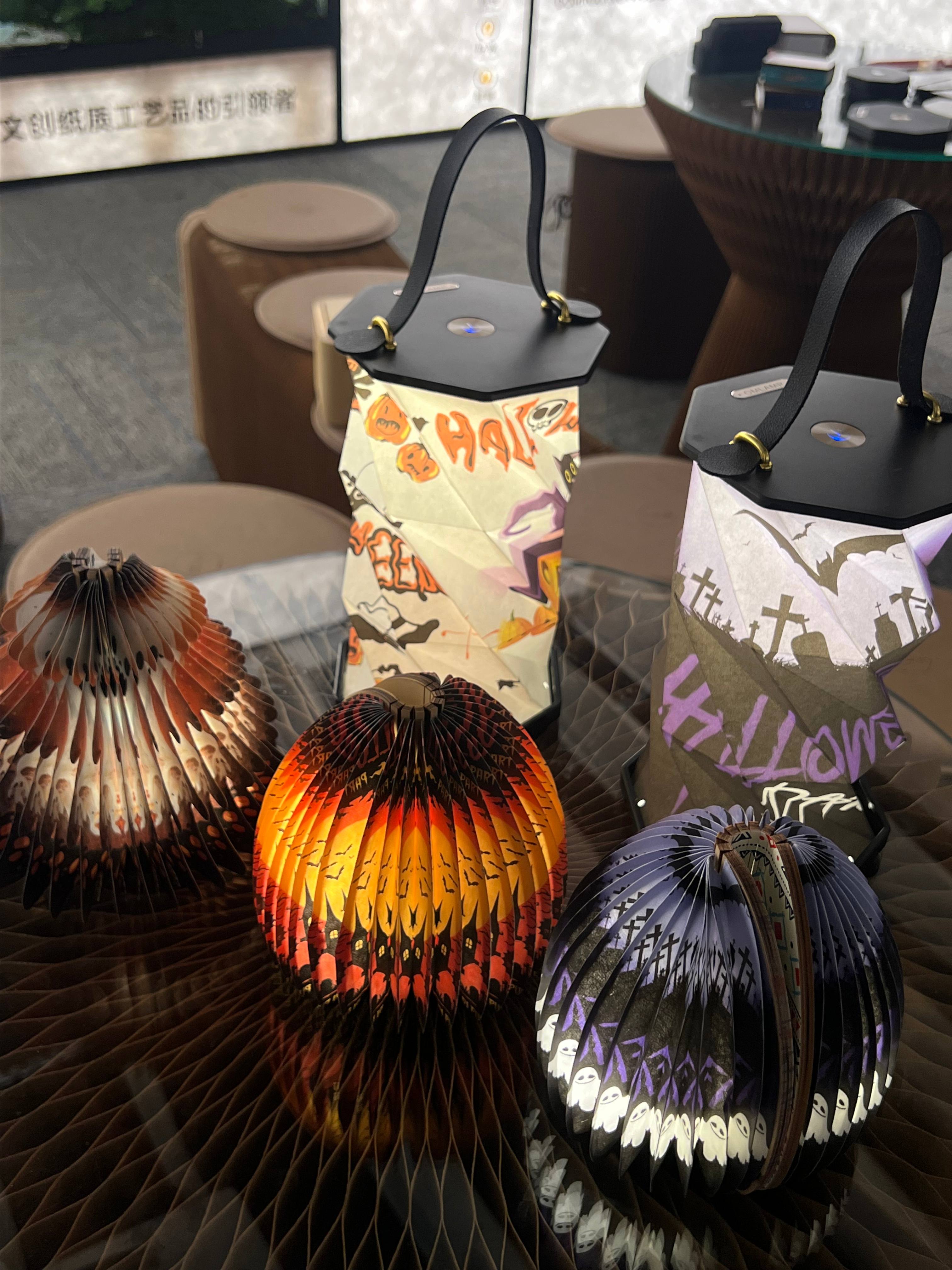 Designer Bedside Folded Paper Lamp Lantern Souvenir Lighting Halloween Gift