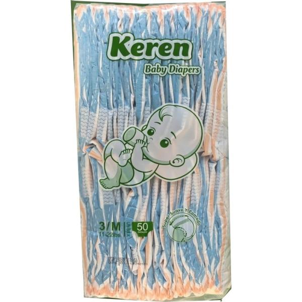KEREN Nappy Organic Soft Disposable Baby Diapers With Wetness Indicator