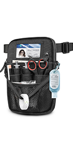 Side Fanny Bag Nursing Pocket Organizer Belt Nursing Accessories Pouch Waist Pack, Pill Bottle Organizer