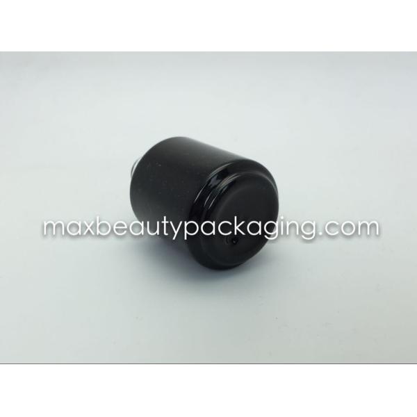 hot sale thick and strong powder coating gel bottle 15ml shiny black round shape gel polish bottle nail polish packaging